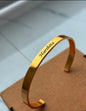 Personalized Engraved Name Cuff Bangle – Gold