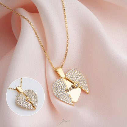 Personalized Angel Wings Heart Necklace